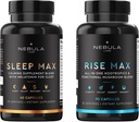 Bestseller Sleep MAX & Rise MAX Professional Bundle All in One Premium Nootropics & 機能的なキノコブレンド & 睡眠のためのブレンドを Calming
