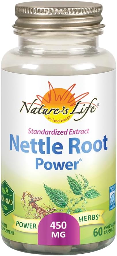 ZAND Nature's Life Nettle Root Power 450mg ハーブサプリメント | 人のための前立腺および尿路の健康フォーミュラ | 非GMO&Lab 確認済み | 60 Vegの帽子