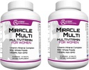 ハイブリッドNutraceuticals MiracleMulti Women Multivitamin with Probiotics, Biotin, Folic acid, Enzymes + フルーツ&野菜ブレンド - 免疫サポート、心臓の健康、エネルギー: 60 サービング(非GMO) (2)