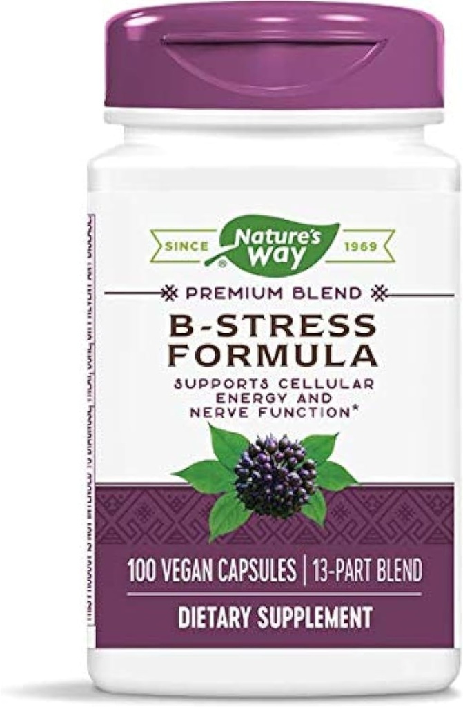 Natures Way B-Stress Formula 100vegcp (Pack of 2)