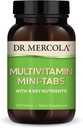 Mercola Multivitamin Mini-Tabs博士、30サービング(300錠)、8キー栄養素、サプリメント、免疫と脳の健康をサポート、非GMO
