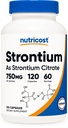 Nutricost Strontiumカプセル750mg、120カプセル - ベジタリアン、非GMO、グルテンフリー