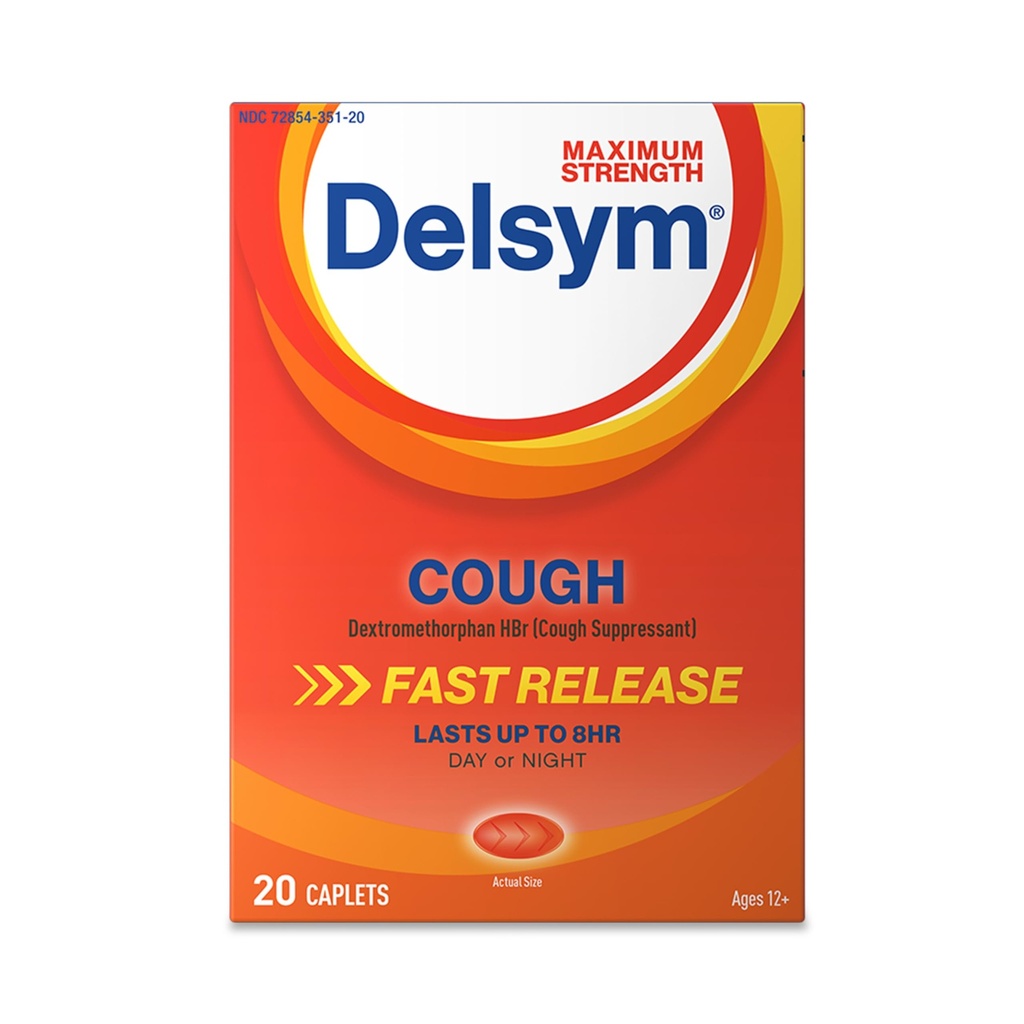 Delsymの最高の強さの咳の抑制剤、速い解放の小冊子、最長8時間の日か夜、20の計算
