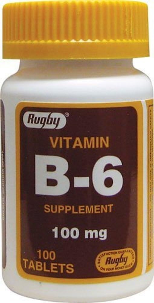 ラグビーのビタミンB-6のタブレット、100mg、100ct (3のパック)
