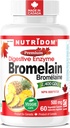 Nutridom Bromelain 消化酵素パイナップルサプリメント, 2400 GDU, 500mg, 非GMO, 完全菜食主義者の, グルテンフリーグルテン, 大豆 & 乳製品 (60 カウント)