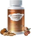 きのこの複雑な補足2600mg、120のカプセル - 10のきのこのブレンド- Reishi、ライオンのマネ、コルディプス、チャガ、トルコの尾、舞茸、椎茸、オイスターの向知性コンプレックス-脳、エネルギー、焦点の丸薬