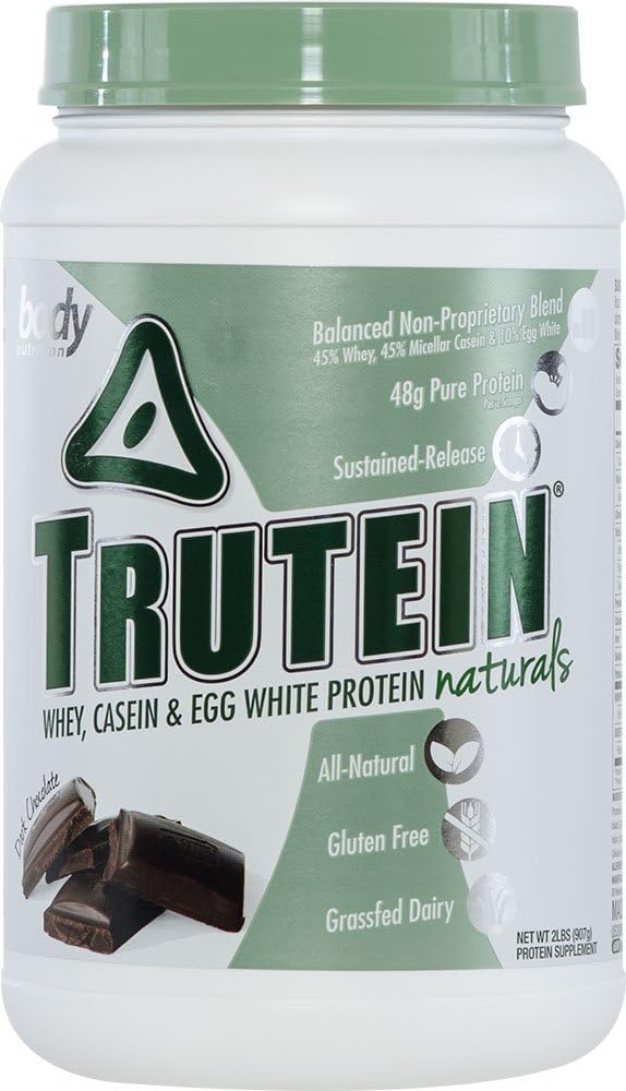 ボディ栄養の蛋白質の粉-Truteinの自然なダーク チョコレート2lb ウィー、カゼイン&エッグホワイト - 天然低炭水化物ケトフレンドリードリンク - リーンマッスルビルダー、減量、ワークアウト、回復
