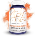 Nootropics Depot Cordyceps Mushroom Capsules | 500mg | 180 Count | Cordyceps militaris | Whole Fruiting Body Mushroom Supplement | Supports Healthy Immune System