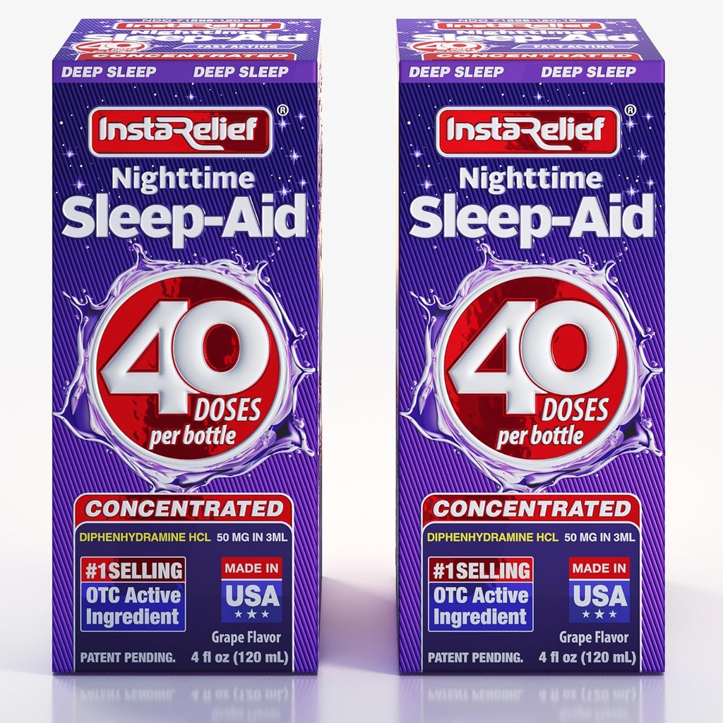 夜間睡眠補助液体、50mg Diphenhydramine HCl、対の価値のパック(80の線量)、ブドウの味、落下眠りの速い及び滞在眠るより長く滞在して下さい