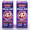 Nighttime Sleep-Aid Liquid, 50mg Diphenhydramine HCl, Twin Value Pack (80 Doses), Grape Flavor, Fall Asleep Fast & Stay Asleep Longer