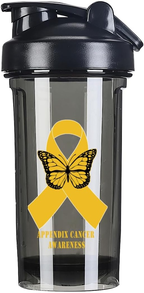 付録の癌意識18のOunceのシェーカーのびんの飲み物のミキサーの漏出防止のプレワークアウトの蛋白質の揺れの食事の取り替えの揺れのびん500ML/18 Ozの黒