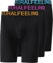 Natural Feelings Mens Underwear Modal Boxer Briefs 9 Inch Long Leg Boxer Briefs for Men Pack