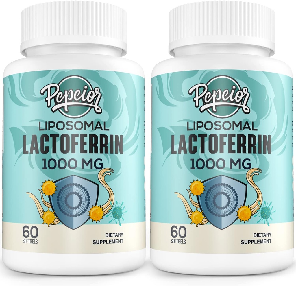 Liposomalの牛のLactoferrin 1000のmg -大人のための鉄の吸収及び免疫機能Lactoferrinの補足、60のSoftgels (2のびん)