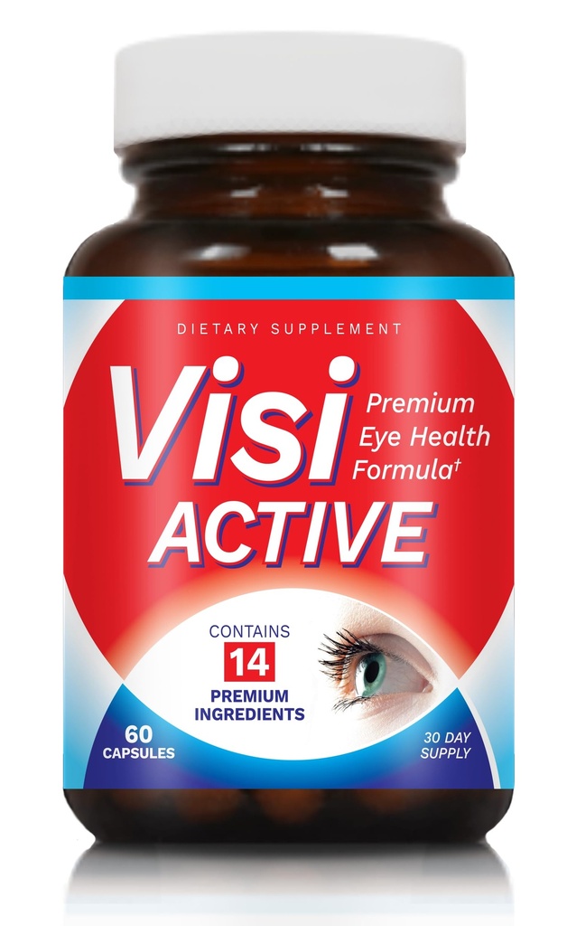 ビジョンサポートサプリメント - L-Tartrate、Resveratrol、ブルーベリーエキス、ビタミンA、C、D&11の成分と眼の健康フォーミュラビジョンサポート - 60カプセル/ボトル - 1パック