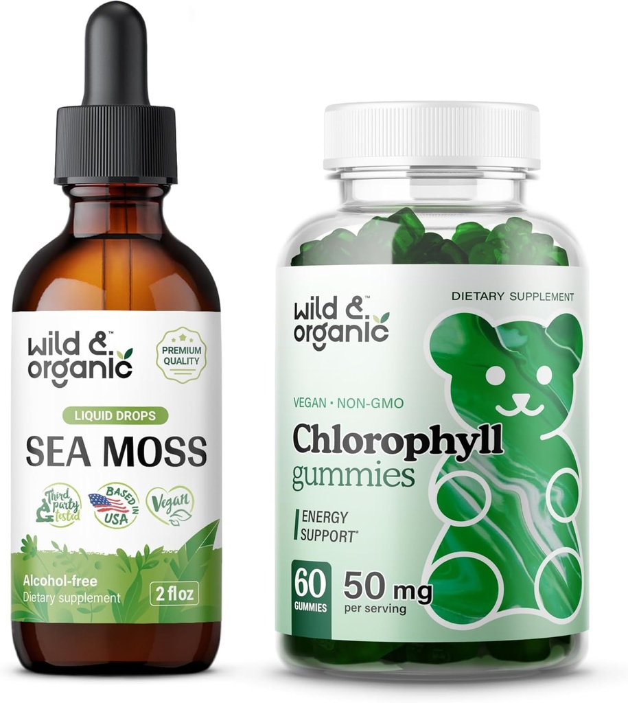 ワイルド&オーガニックシーモス チンキ 2 fl oz & Chlorophyll Gummies