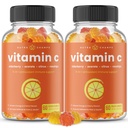 NutraChamps ビタミン C 大人と子供、Elderberry、Rosehips、Citrus Bioflavonoid&Acerola Cherry、免疫ブースターサプリメント(パッケージ 2)
