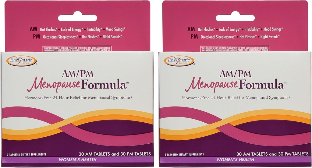 Nature's Way AM / PM Menopauseホルモンフリーフォーミュラ昼間のエネルギーと休息、60カウント、パック2(パッケージ5月Vary)