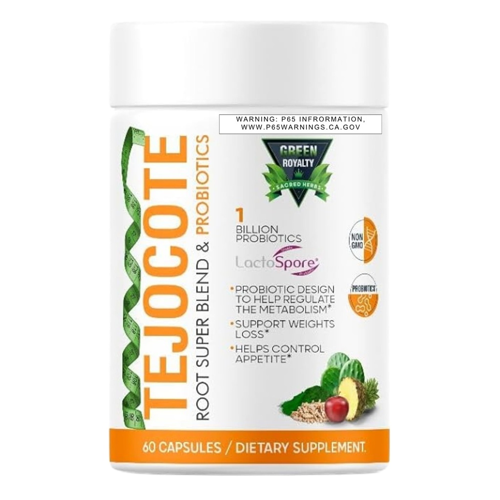 TEJOCOTEの根の極度のブレンド及びPROBIOTICS (60Cap)の減量の優れた食事療法の補足  1億のPROBIOTICSの サポート減量 Helpsの制御食欲 - 2か月の供給