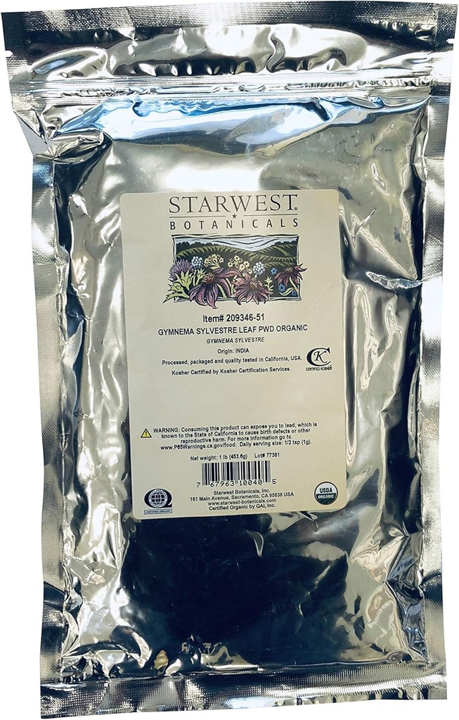 Starwest Botanicalsの有機性体育館のSylvestreの葉の粉、1ポンド