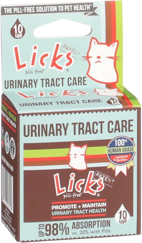 LicksのPill-Free猫の尿路の心配-猫UTIの心配および防止ゲルのパケット-猫のための尿路面感染症の補足-オメガ3の魚油およびL-Lysineの補足-ゲルのパケット- 10の使用