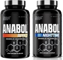 Nutrexの研究 Anabol のリッピング & 夜間 PM 筋肉ビルダーとシュレッディング コンボ