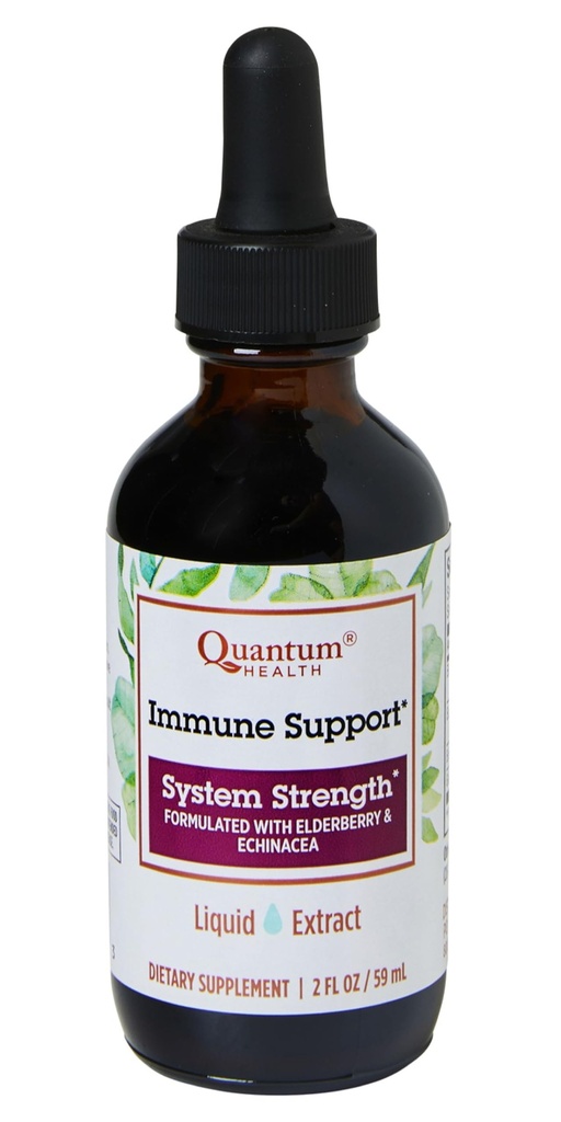 Quantum健康免疫サポートElderberry Echinaceaゴールデンシール液エキス - 毎日のウェルネスハーブ免疫フォーミュラ女性と男性 - 高用量、高速吸収亜鉛 - 2 Fl Oz