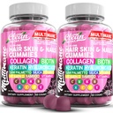 BiotinのケラチンのHyaluronicの酸のタケ ビタミンA CのビタミンDのビタミンE FolateのMultimaneのコラージュのグミーはきれいなNuttraによるパルメットのシリカB3のビタミンの毛皮および釘のグミーを見ました