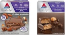 AtkinsのEndulgeのアーモンドのクレイズ棒16の計算及びチョコレートCaramelのムース棒5の計算、Ketoの友好的、低い砂糖