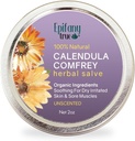 All-Purpose Calendula & Comfrey Herbal Salve 2oz、芳香の自由な、自然な草の軟膏、乾燥した皮のSoothing Balm、Itchの救助、有機性原料