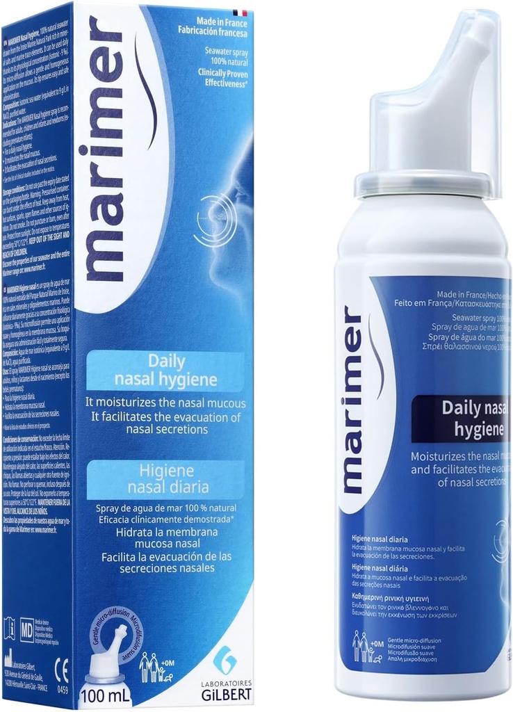 毎日のサラインすべての自然な海水の鼻のスプレー、Sinusのリンス及びSinusのアレルギーのSymptomのReliever 3.38 FL OZ (100 mL)