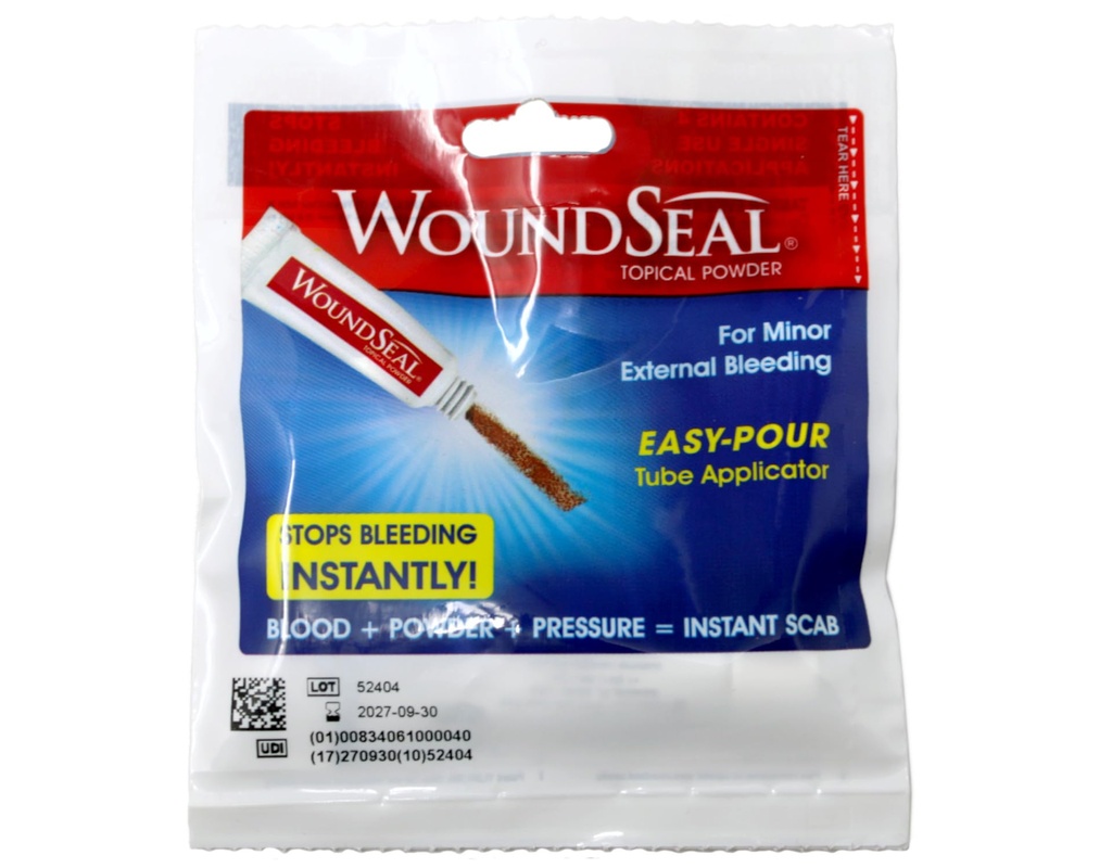 WoundSeal の切口、Scrapes および Abrasions の単一の使用のための Topical の粉の傷の心配最初の援助、4 の計算(包装の 5 月 Vary)