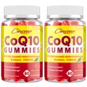 PQQ - 400 MG Coenzyme Q10の高い効力のCoQ10のグミー、Ayurvedicハーブ、心のための適応性のきのこのブレンド及びプロバイオティクス、頭脳、エネルギー、免除、チェリーの味、120のビーガンのグミーと高められる