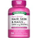 自然の真理の髪、肌、爪のビタミン | 5000mcg | 250Softgels | コラーゲン、ビオチン、ココナッツオイルが含まれています | 女性と男性のための非GMO&グルテンフリーサプリメント