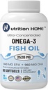 トリプル強度オメガ3フィッシュオイル3000mg EPA&DHA、オメガ3脂肪酸2520mgの1440mg EPA + 960mg DHA最高のエッセンシャル脂肪酸プレミアムバープレスSoftgelサプリメント(90)