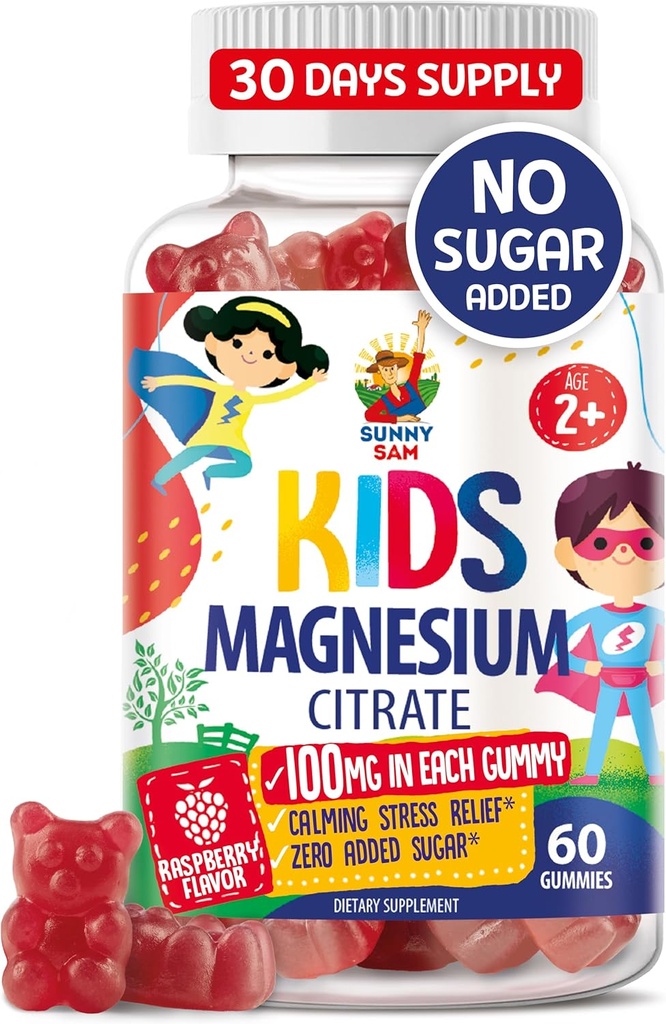 子供および大人のためのマグネシウムのグミー - 100mg - Calmのマグネシウムの咀嚼-気分及び筋肉サポートのためのマグネシウムのクエン酸塩のChewableの補足- 60のガミー