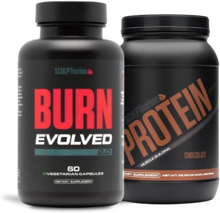 Sculpt Nation by V Shred Burn Evolve 2.0 and Protein Chocolate Powder Bundle