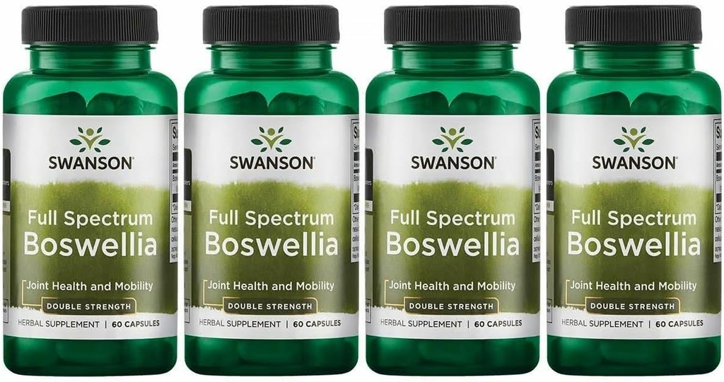 Swanson の二重強さのボスウェリア・ヘルバルの補足の共同サポート Ayurvedic ハーブの共同柔軟性及び移動性サポート マド w/Boswellia Serrata の樹脂(60 のカプセル、800mg 各) 4 のパック