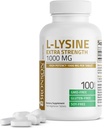 Bronson L-Lysine Extra Strength 1000 MG/タブレット高効力、免疫サポートとサポート コラーゲン合成、非GMO、100 ベジタリアンタブレット