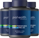 Pterostilbeneサプリメント(250mg、60カプセル) | 臨床的に証明される、第3部 心と脳の健康のための抗酸化剤 | 長寿遺伝子の活性化 (3パック)