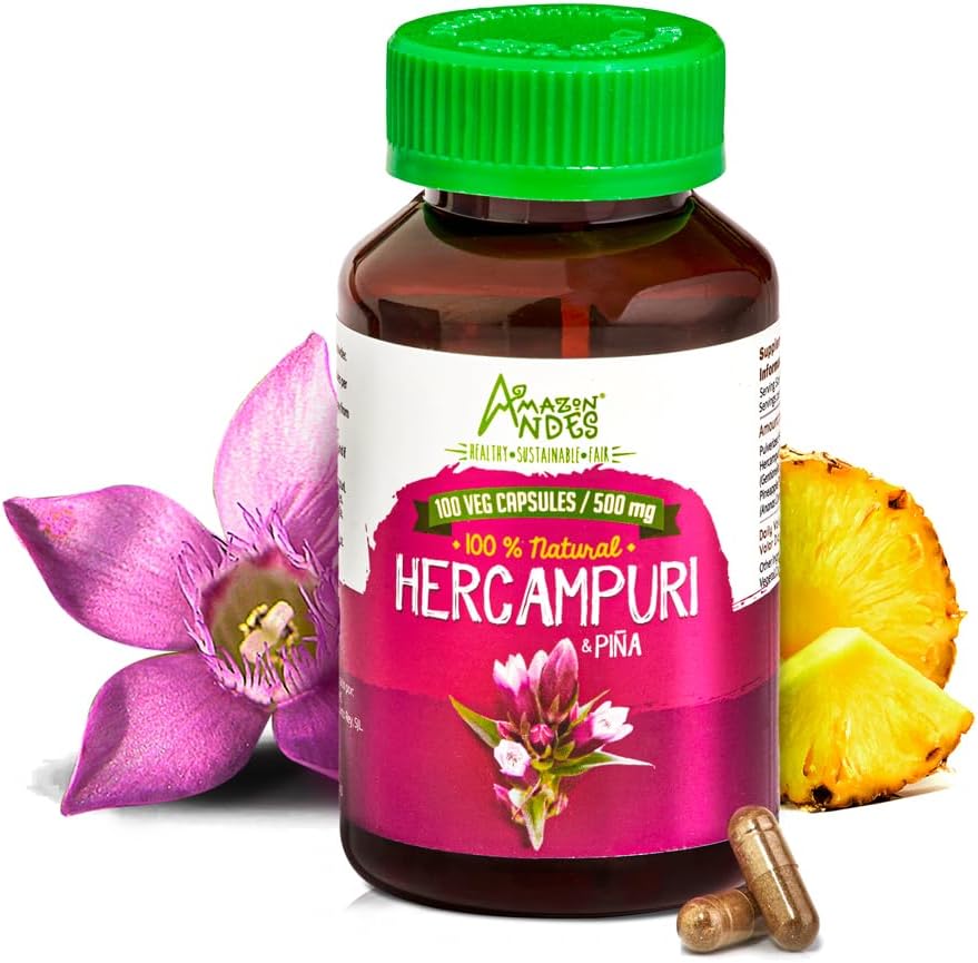 Hercampuri カプセル l 1500 mg/サービング l ビーガン, 非 GMO & アレルゲンフリーピル l アンドロゲン