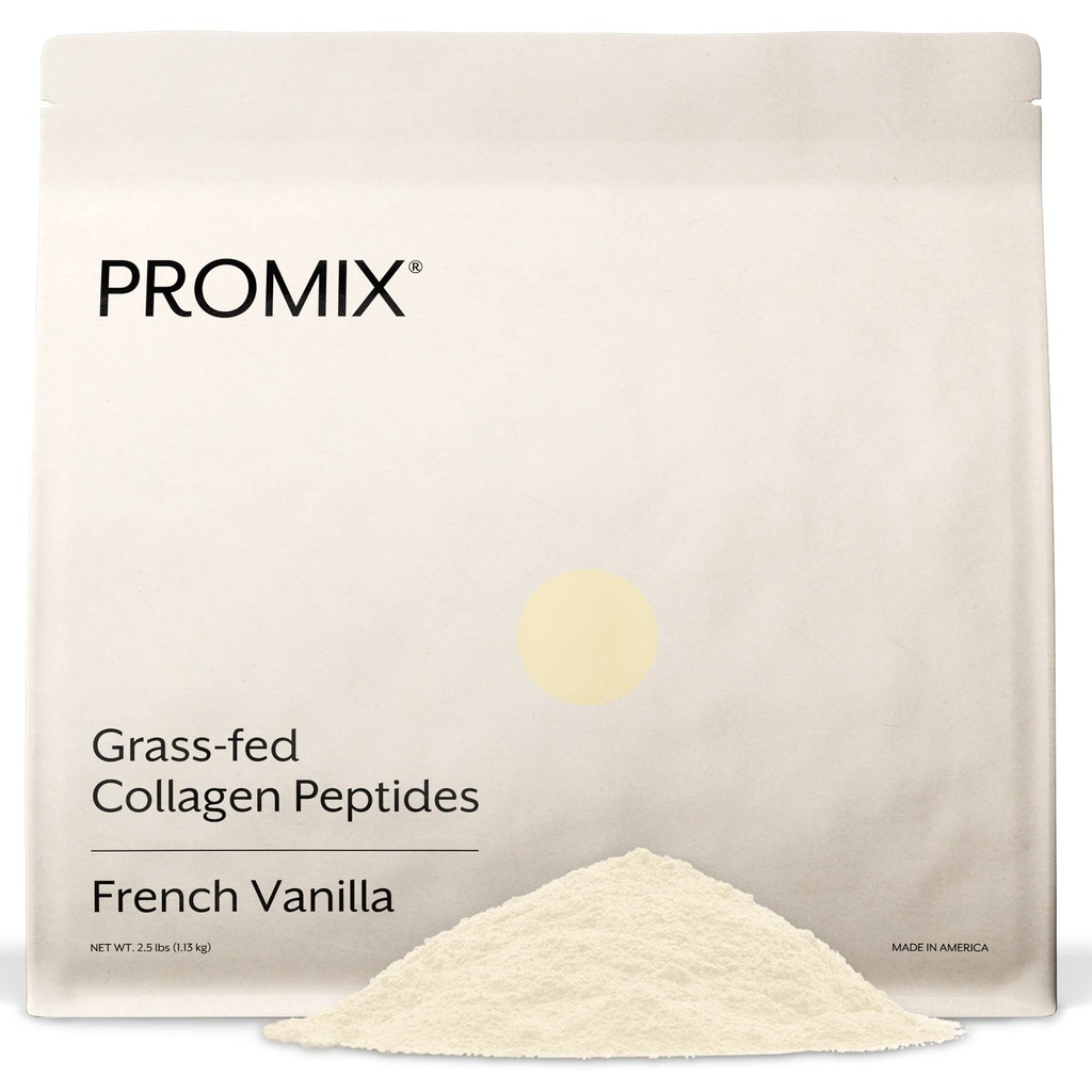 ProMix Nutrition Hydrolyzed Collagen Peptides Protein - Type 1 & 3 Grass Fed Collagen, Organic Coconut Sugar, Vanilla - 2.5 Pound (Pack of 1)