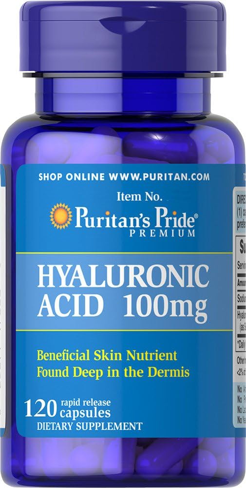 PuritanのプライドHyaluronic酸100のmgのカプセル、120の計算