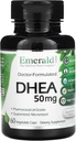 エメラルドラボDHEA 50mg - ホルモンバランスを助けるための副腎サポートサプリメント* - グルテンフリー - 60野菜カプセル(60日の供給)