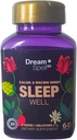 Dream Spell 3Dナチュラルベースの睡眠補助金 - アラートマインドを和らげる - 翌日の食料品なし - 3Mg Melatonin、GABA、ホップ - 残りの夜、リフレッシュ朝 - 60カプセル