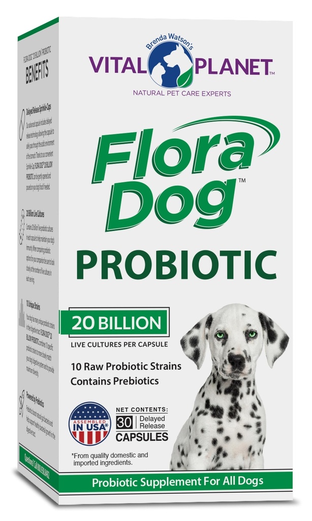 ヴィタルプラネット - フローラ犬のプロバイオティックカプセルは、20億文化と10の緊張、高効力免疫と犬のための消化器系サポートプロバイオティクス、30の遅延解放カプセルを補います