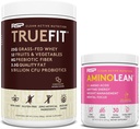 RSP NUTRITION AminoLeanプレワークアウトエネルギー(ピンクレモネード30サービング)とTrueFitプロテインパウダー(チョコレート2 LB)