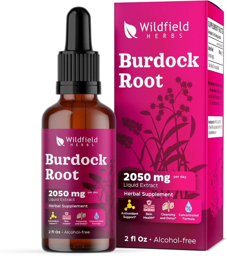 Burdockの根のチンキのエキスは2000mg (Arctiumのlappa L.)の草の補足はカプセル、1か月の供給、84のサービング、アルコール・フリーのチンキ - 1のOzのパックよりよく吸収します