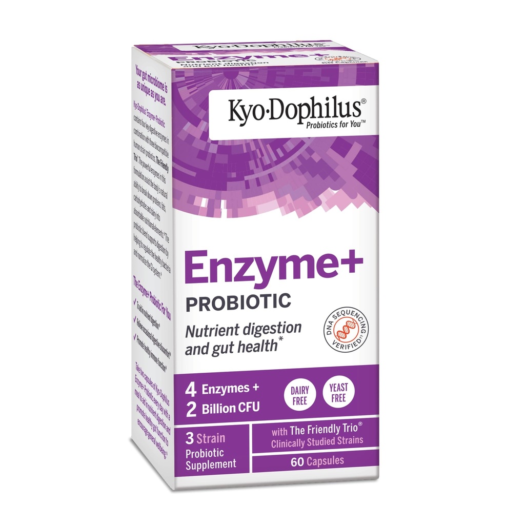 Wakunaga/Kyolic - Kyo-Dophilus W/Enzymes (シート安定プロバイオティクス) 60キャップ