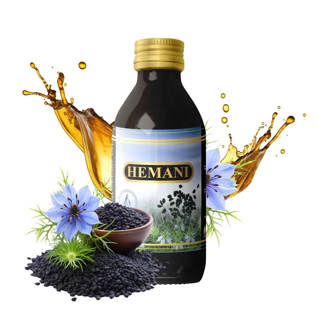Hemaniの黒い種のオイル60ml - 消化器の健康、免疫システム サポートのための純粋な優れた風邪-押されたNigella Sativaの黒のCuminオイル。 Thymoquinoneの自然な源