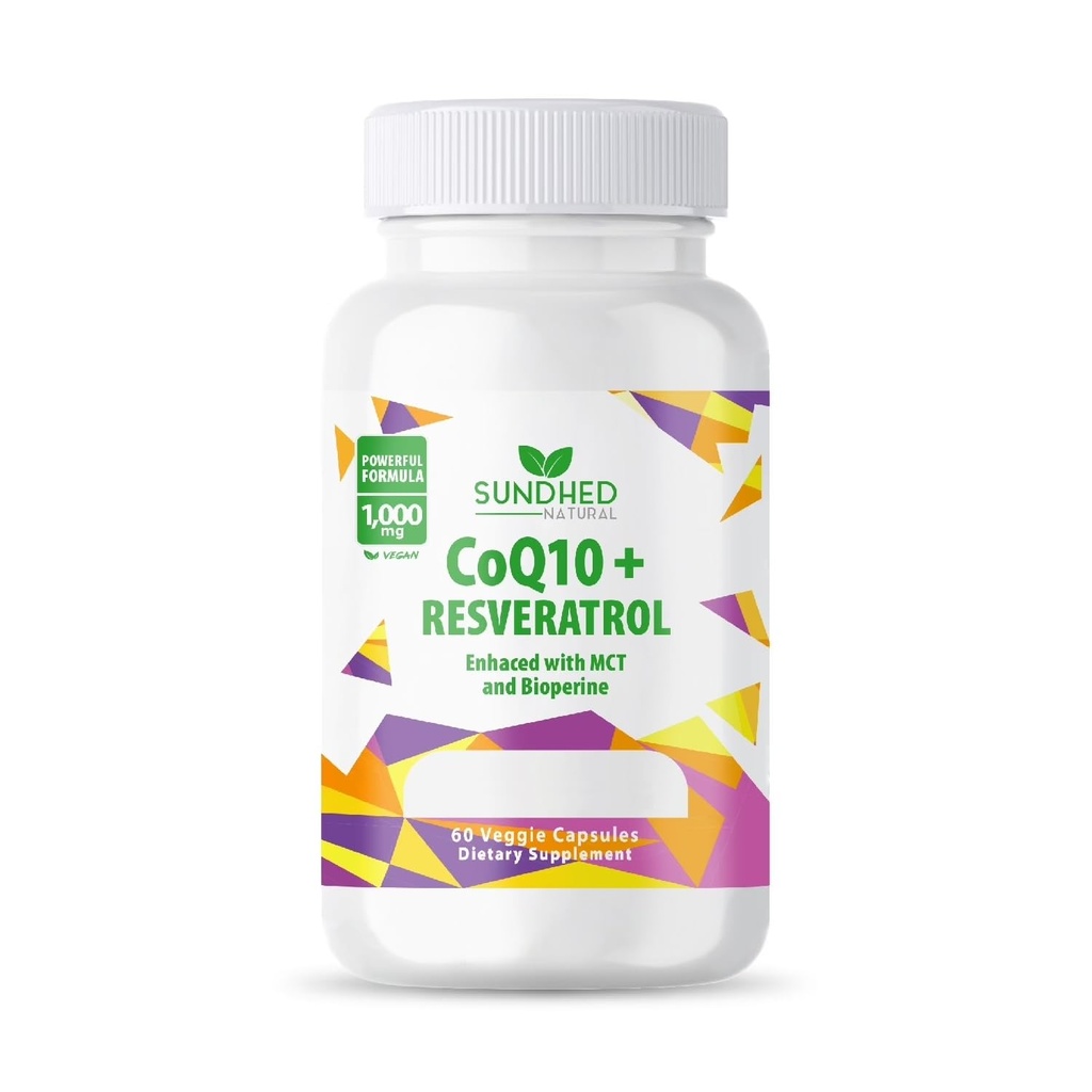 CoQ10強力な酸化防止剤(カプセルCoq10+Resveratrol)